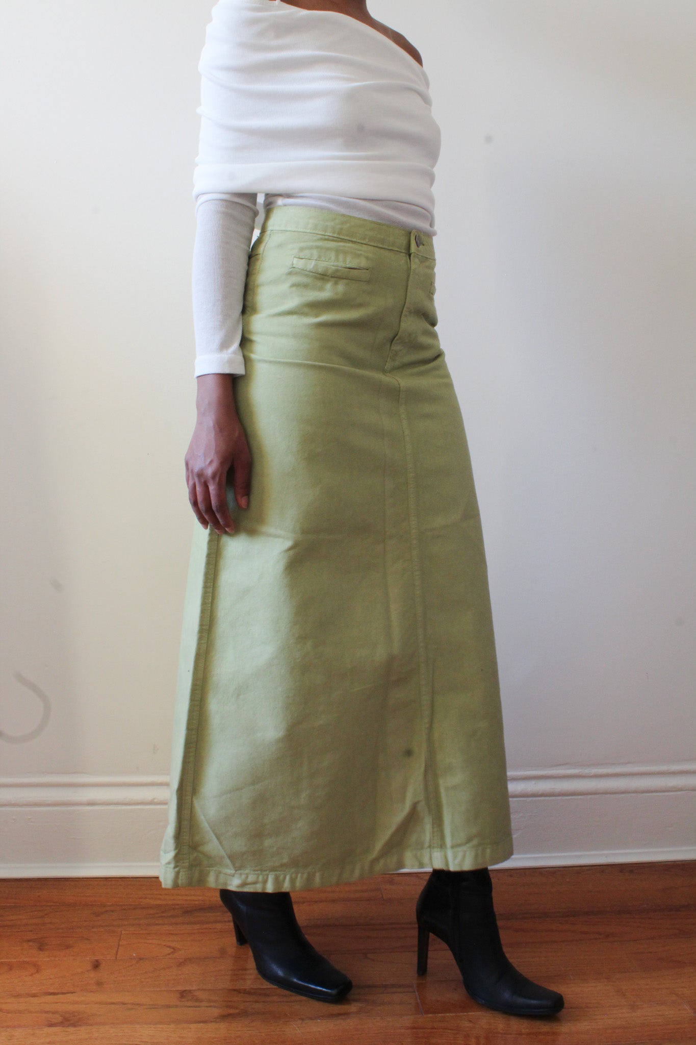 Mint maxi skirt