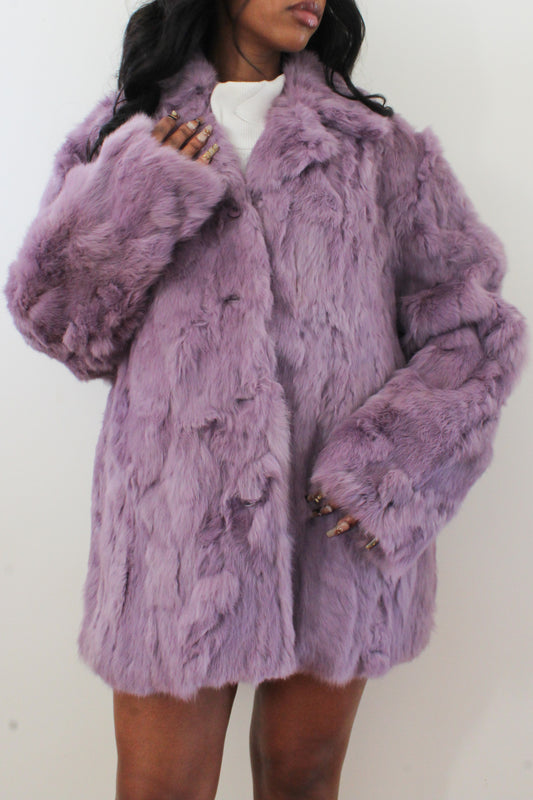 Lavender rabbit fur