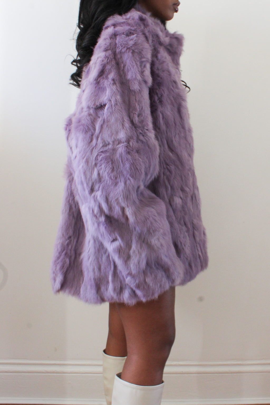 Lavender rabbit fur