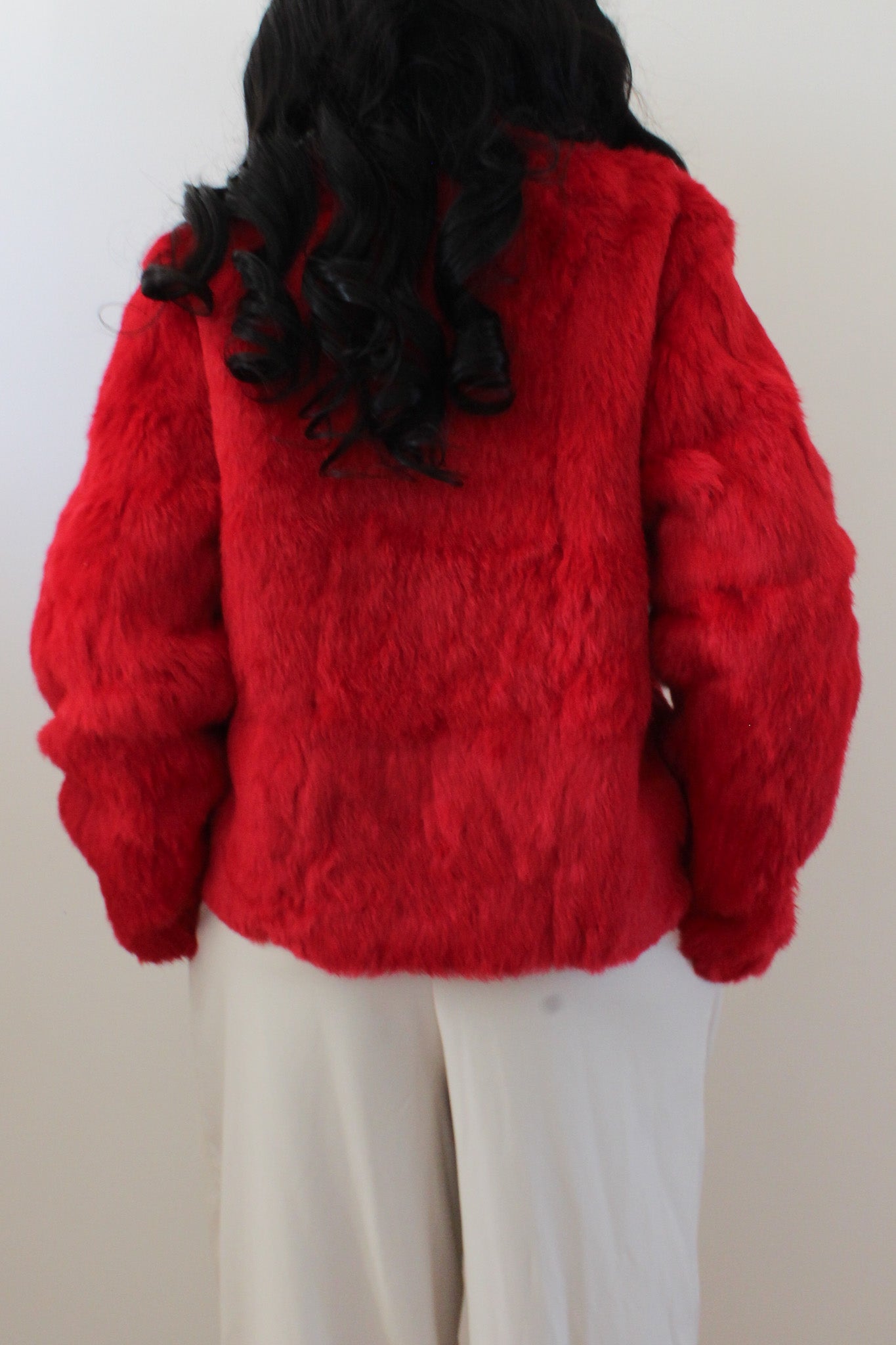 Red rabbit fur