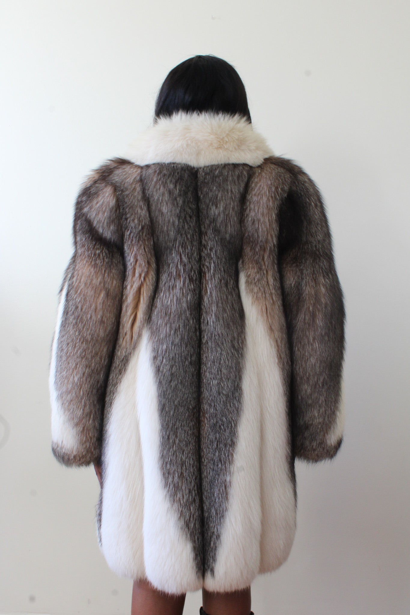 Red fox fur coat