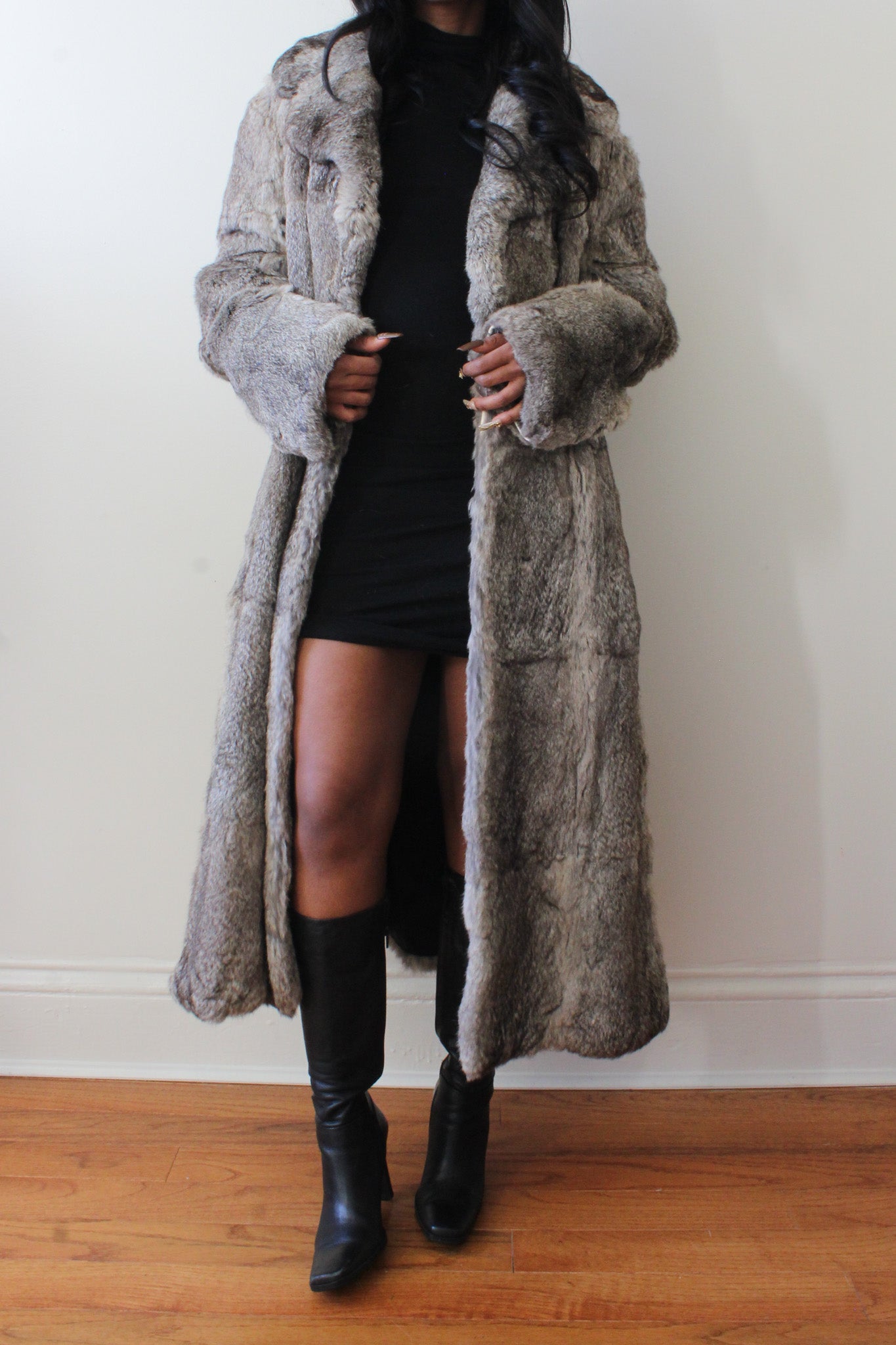 Rabbit fur coat