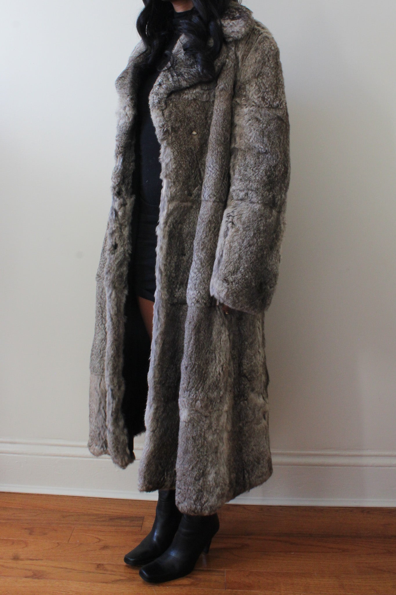 Rabbit fur coat