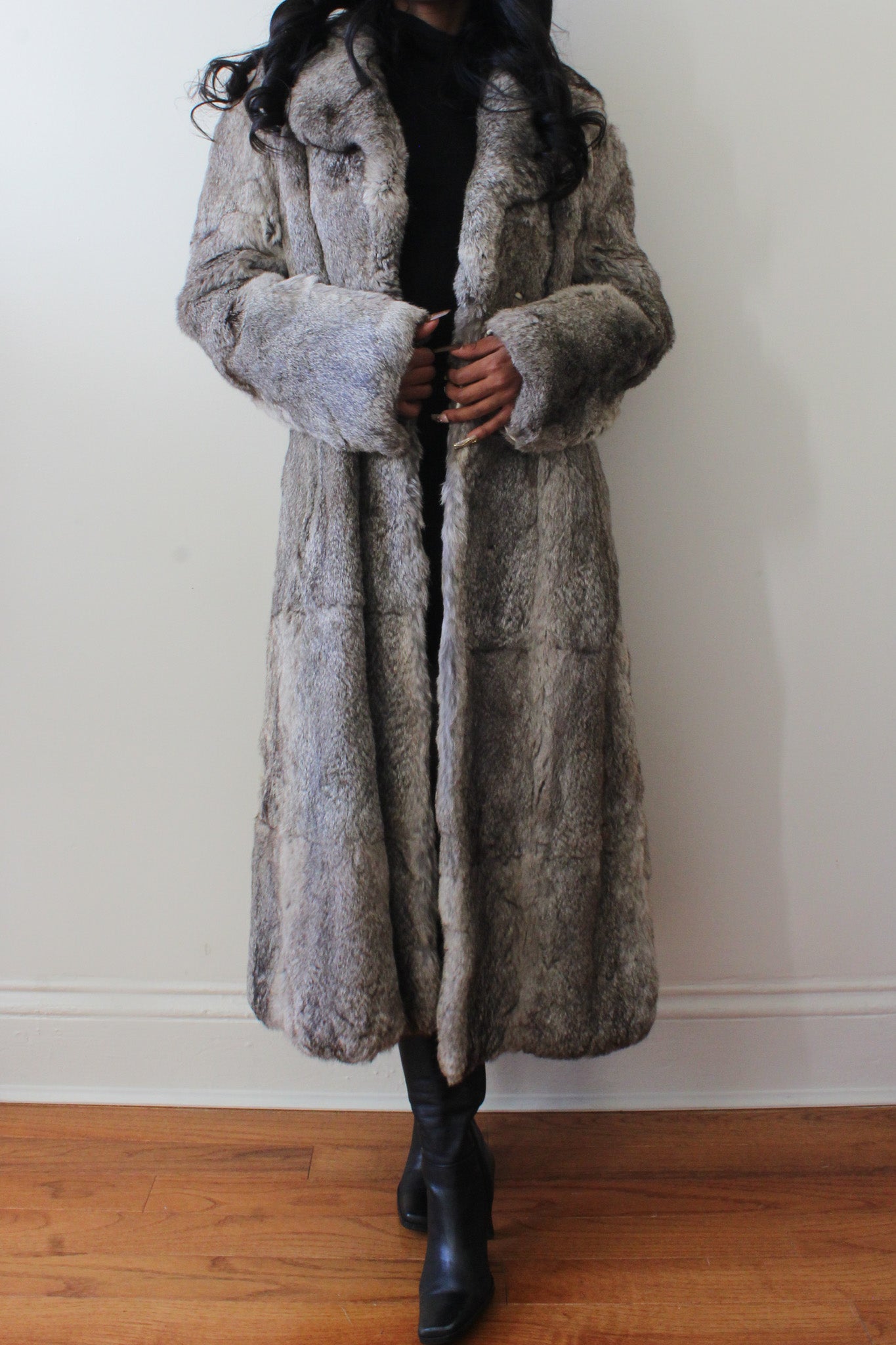 Rabbit fur coat