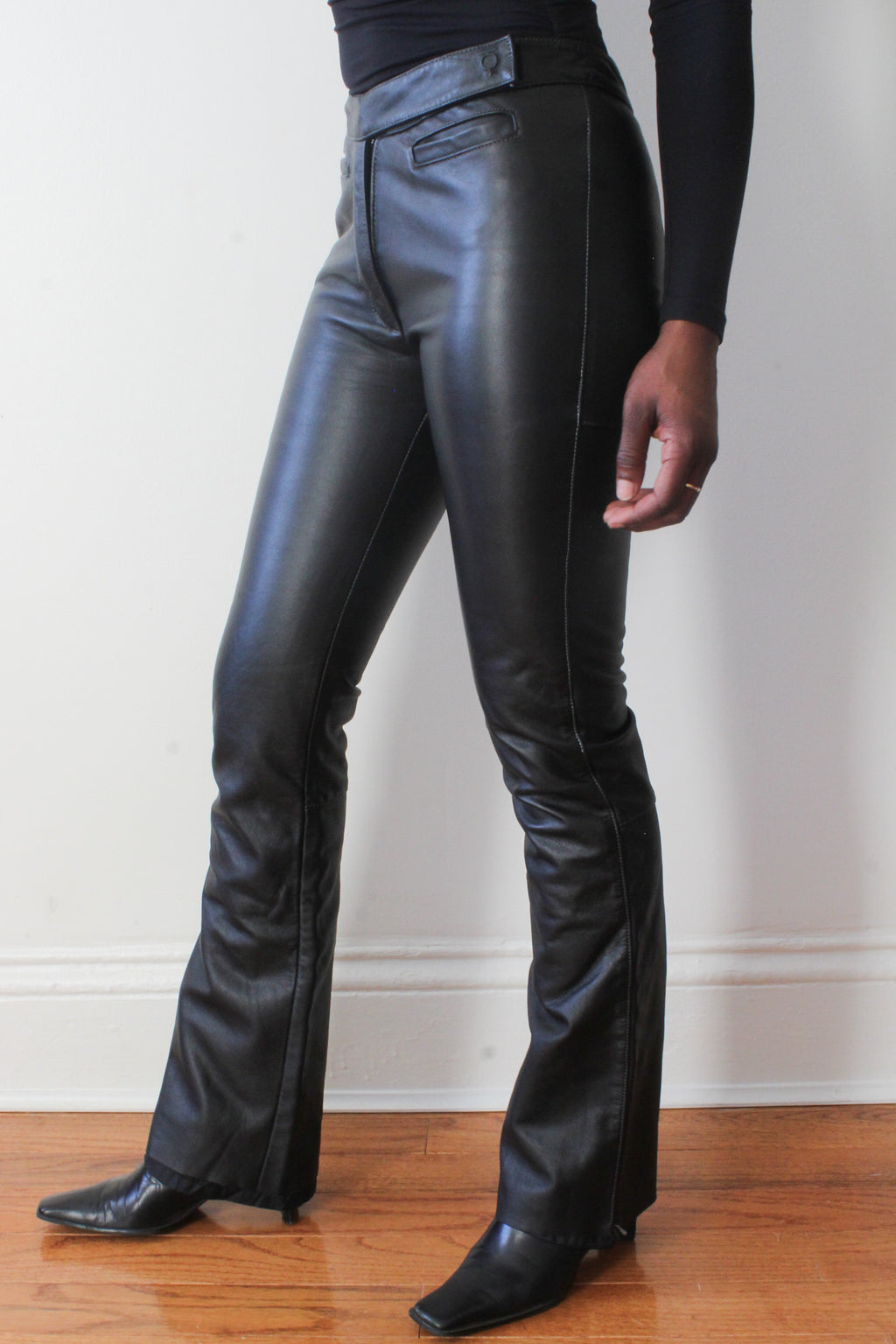 Black leather pants