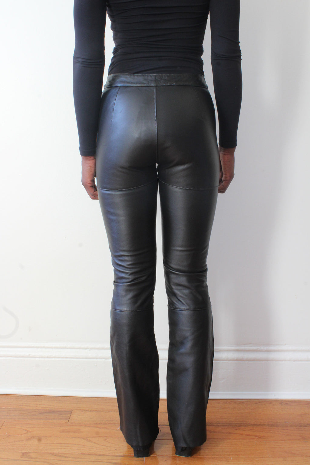 Black leather pants