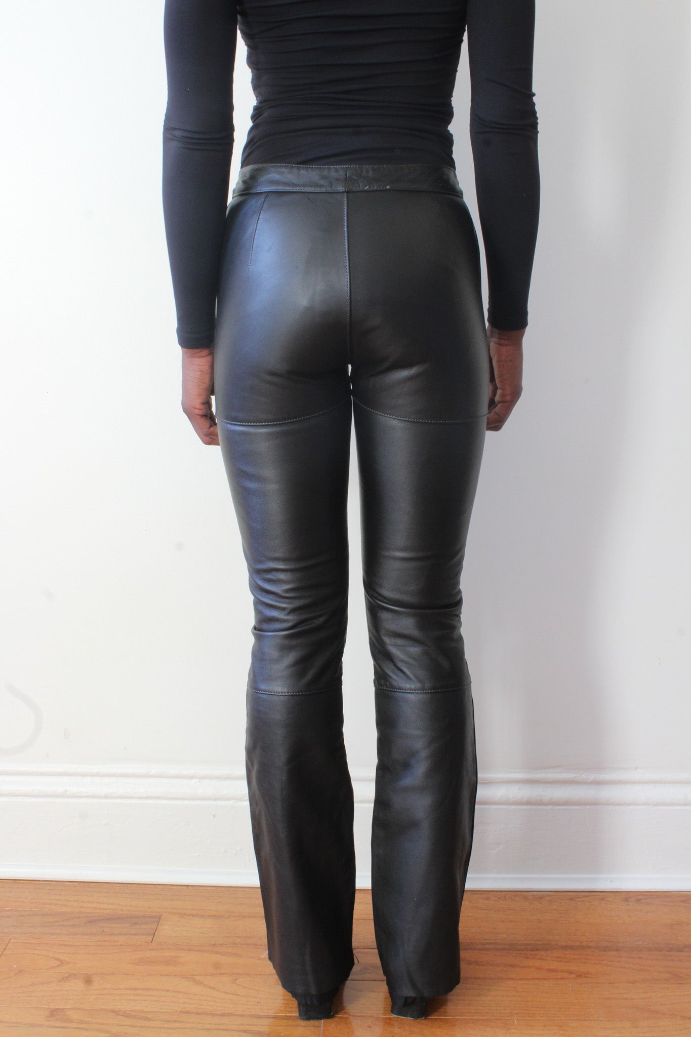 Black leather pants