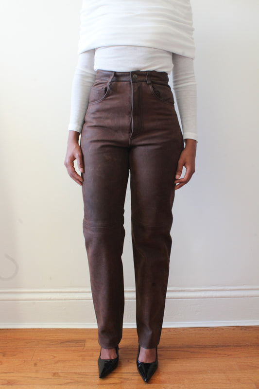 Brown leather