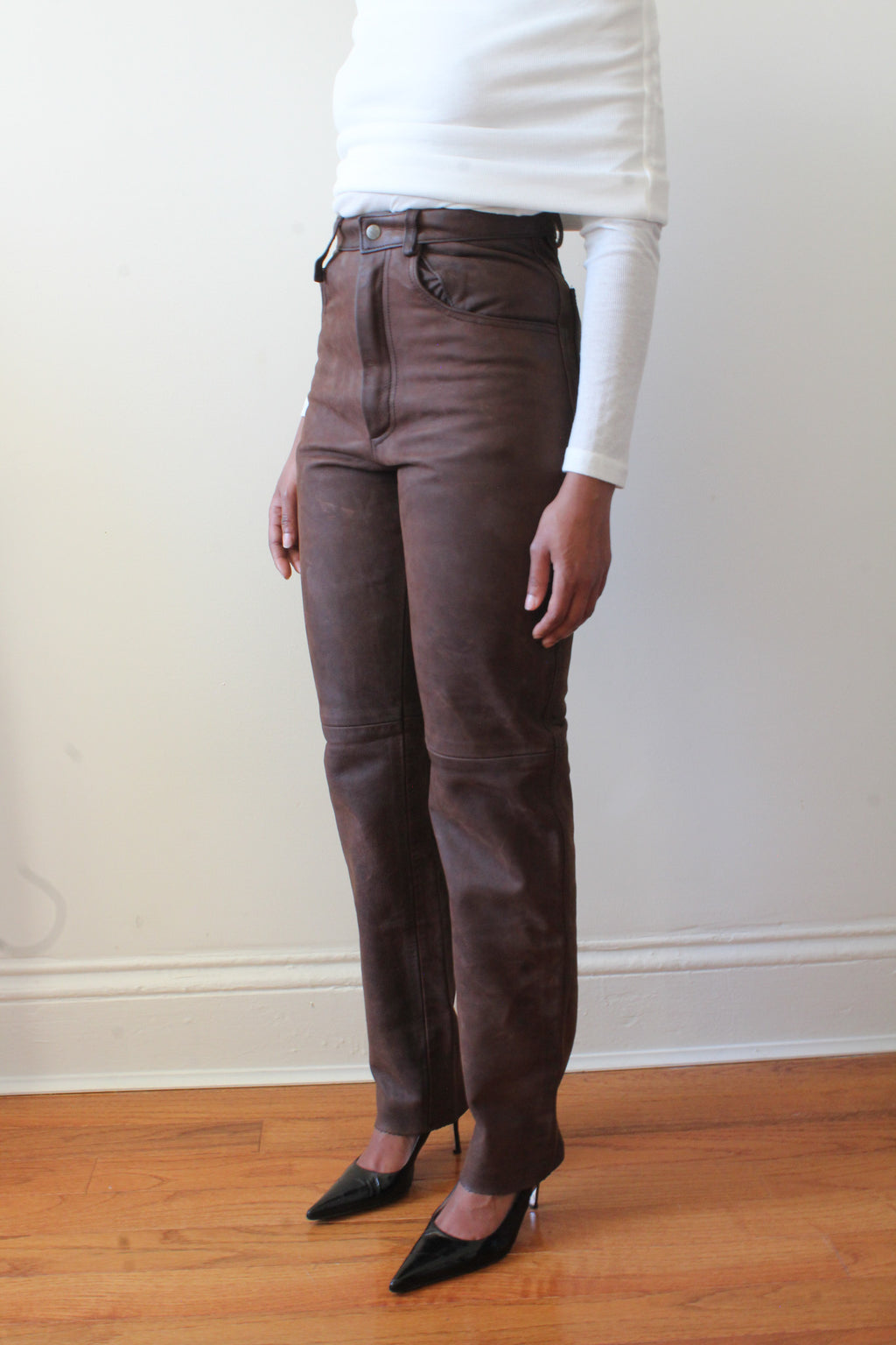 Brown leather
