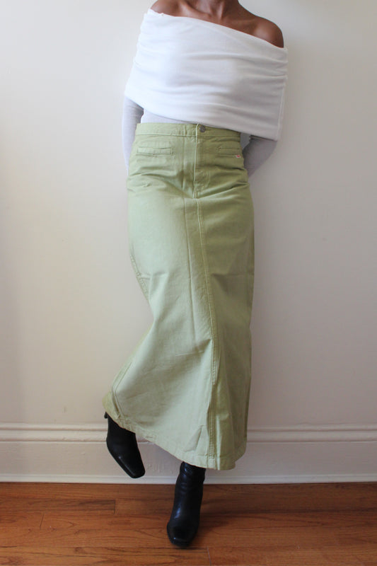 Mint maxi skirt