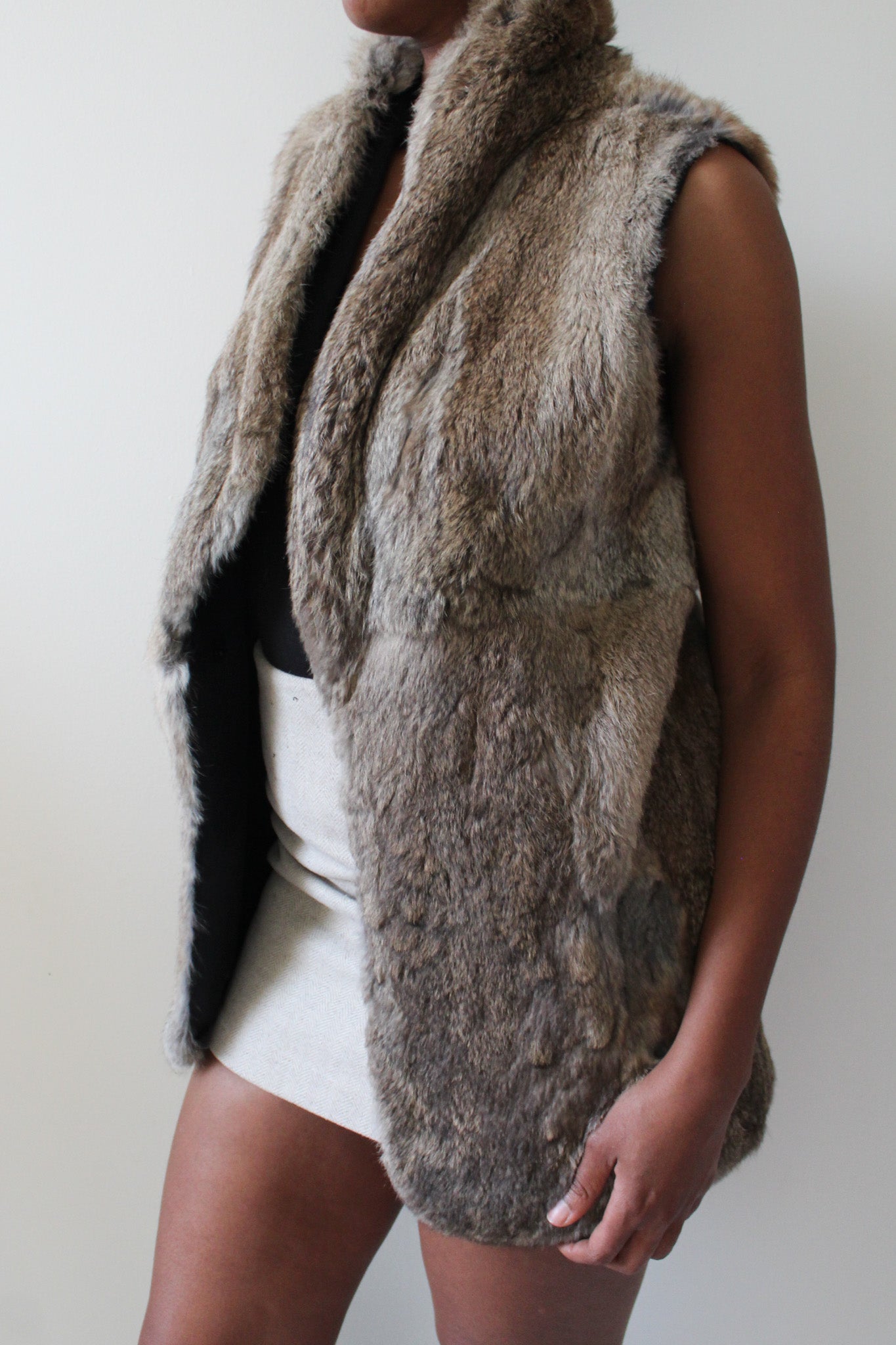 Rabbit fur vest