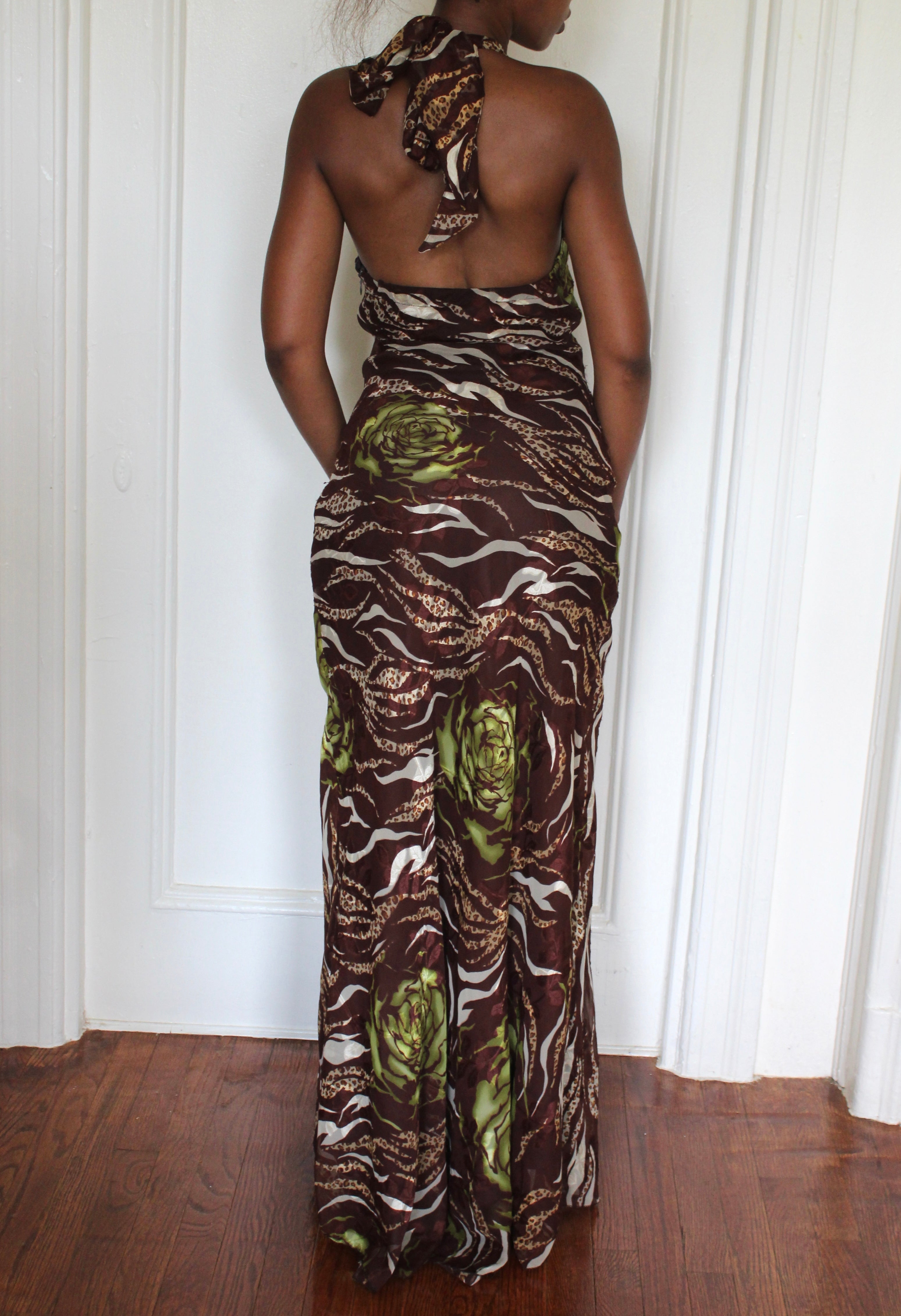 Printed floral maxi dress