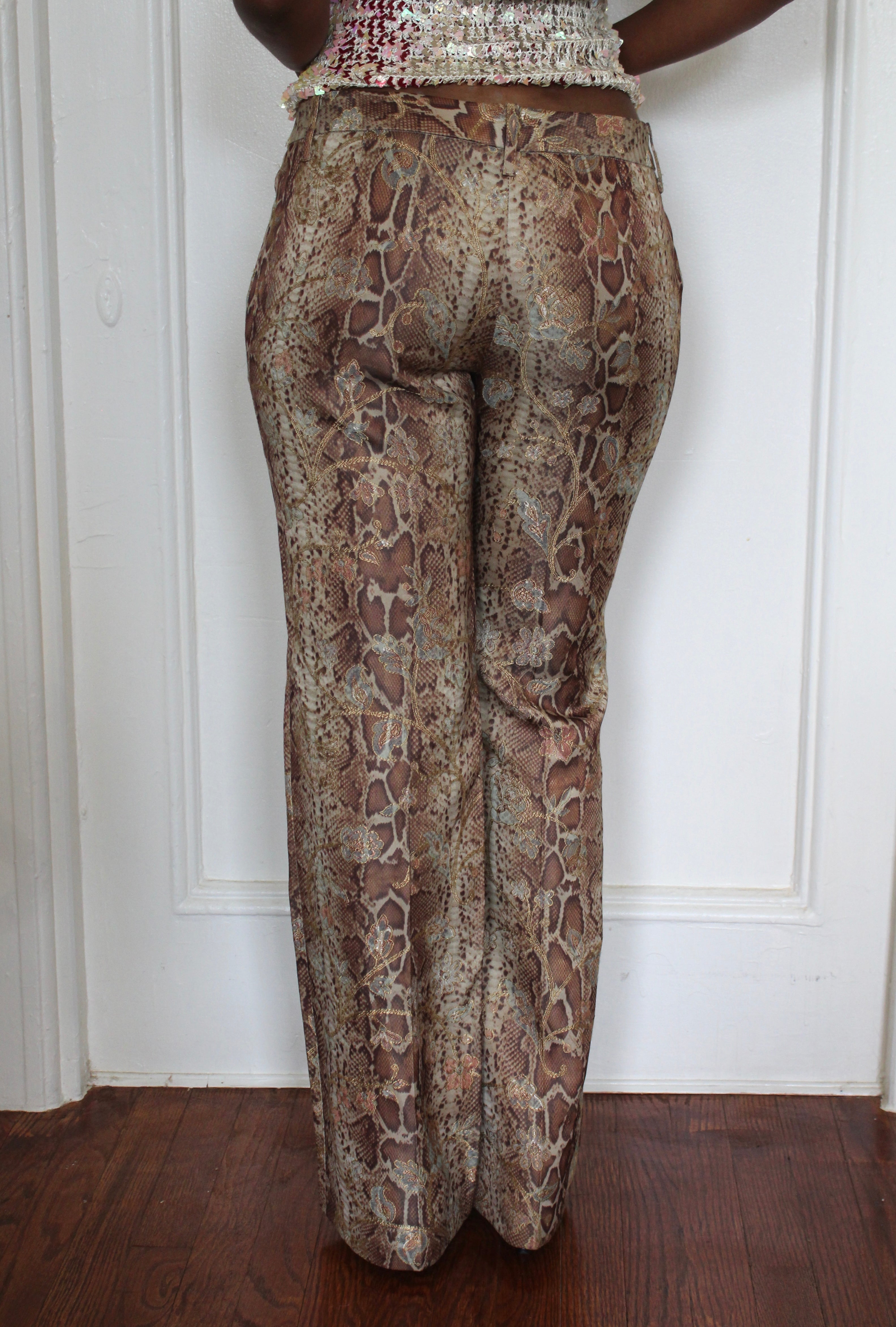 Snake print pants