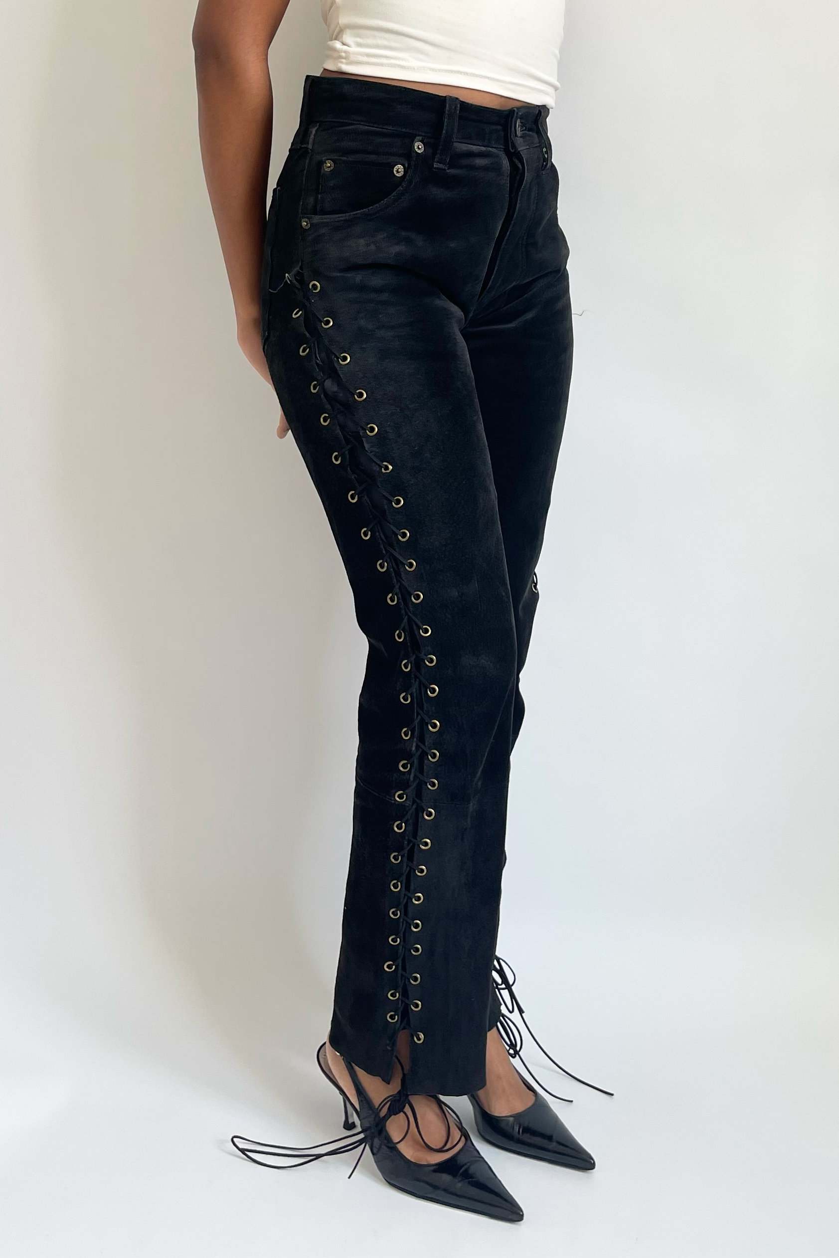 Laced Pants Black