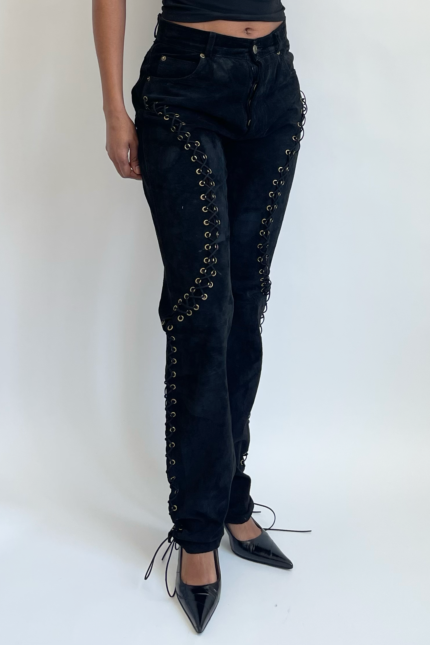 Laced Pants Black