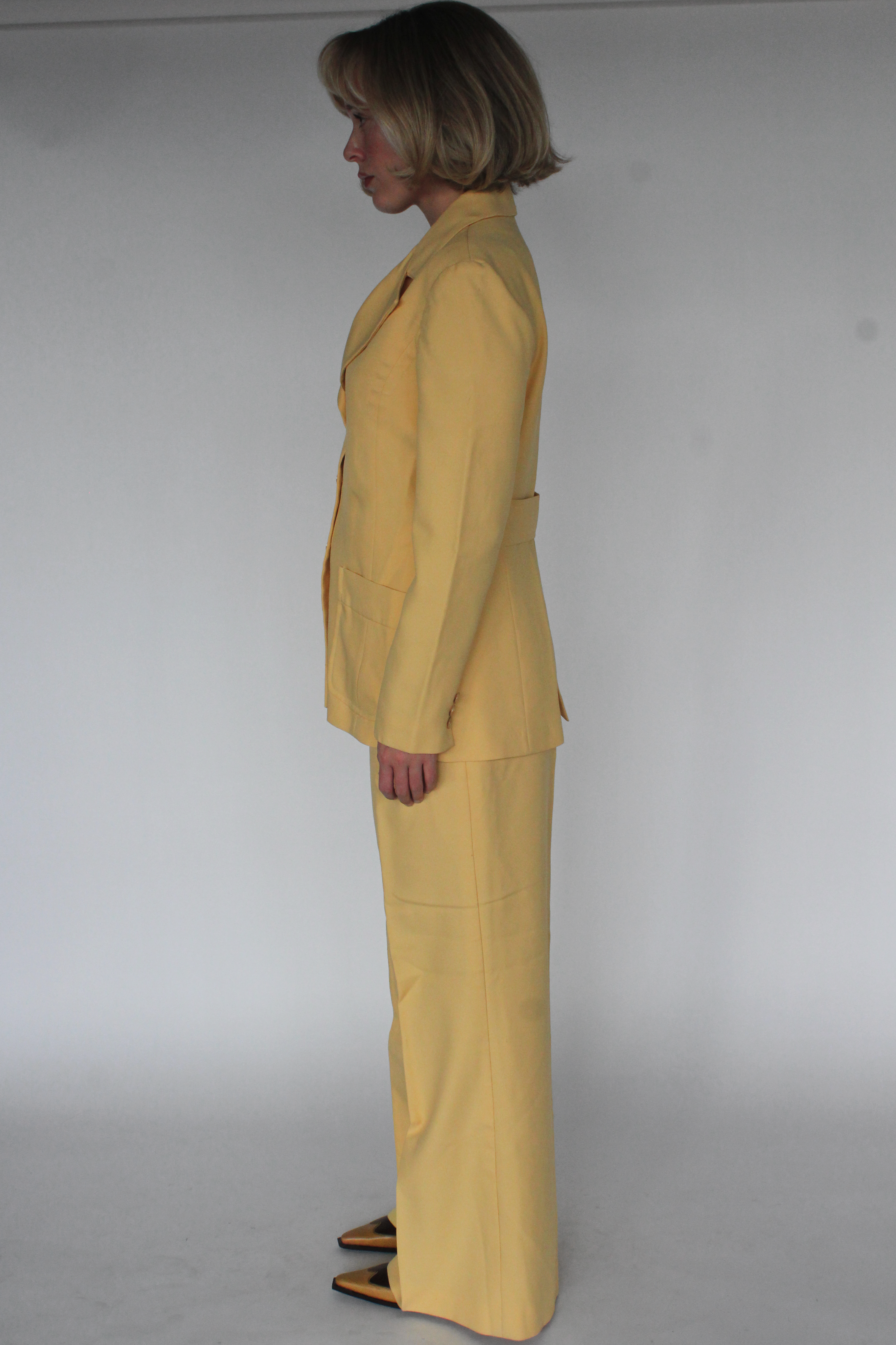 70's yellow pant suit