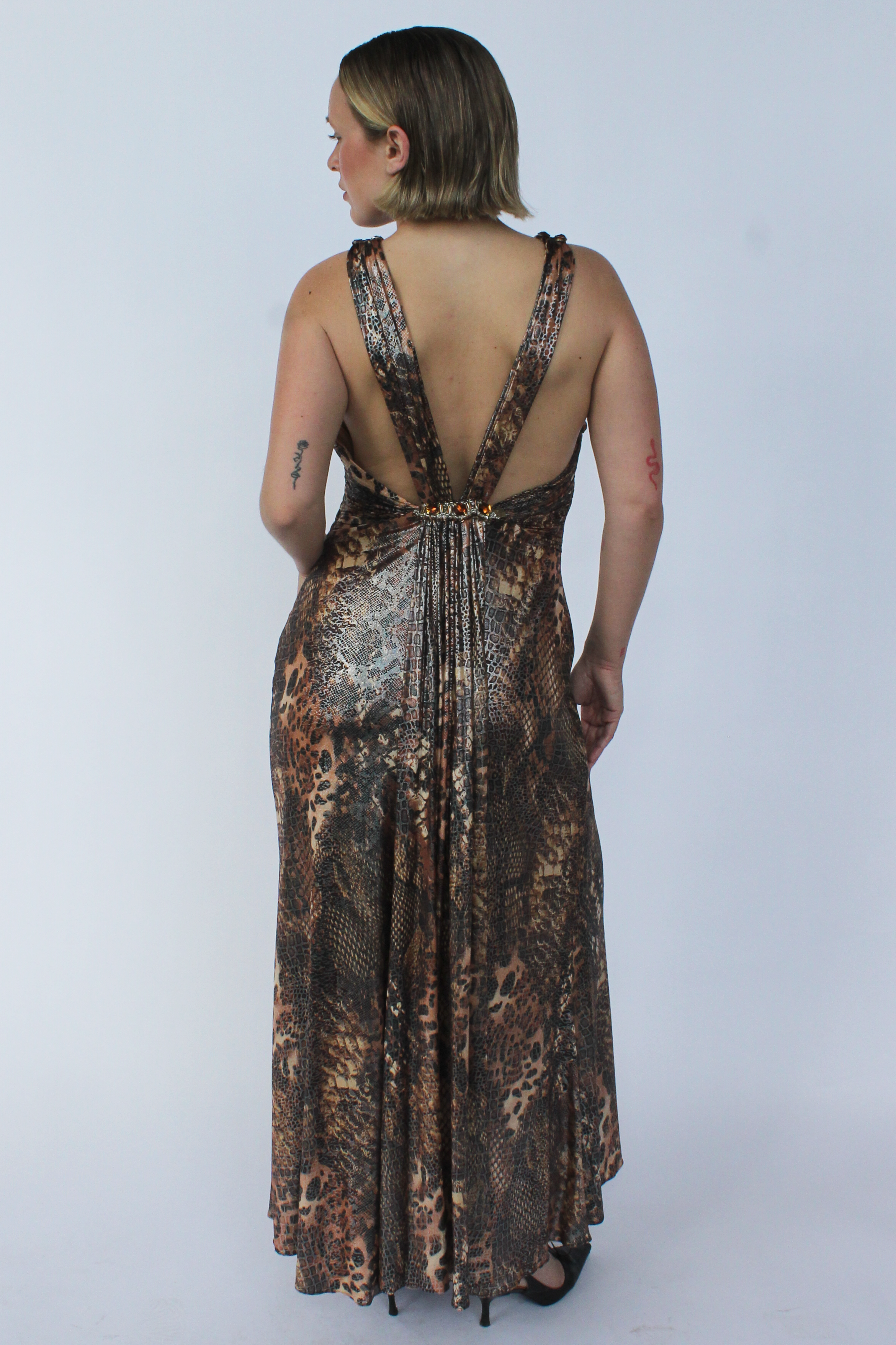 Animal print maxi dress